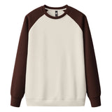 FOESCE Long Sleeve Waffle Fleece Sweatshirts Hoodies Unisex Wholesale Trend Patchwork Crew Neck Sweatshirt For Men Sudadera De Hombre