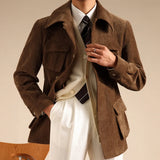FOESCE Luxury Italian Fashion Lapel Top Male Trench Coat Jacket Men Casual Office Jacket Men's Business Versatile Senior Mantel Wolle