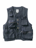 FOESCE Man Vest Military Style Summer Workwear Vest Men's Trendy Brand Ins Loose Multi Pocket Tactical Shoulder Vest