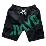 FOESCE Men Cargo Shorts Adjustable Waistband Shorts Stylish Men's Summer Casual Shorts Elastic Drawstring Waist Wide Leg
