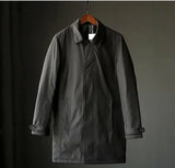 FOESCE Men Clothing 2025 Waterproof and Tear-resistant Autumn Winter Japanese Style Quilted Warm Men's Mid-length Trench Coat