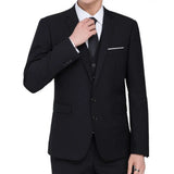 FOESCE Men Formal Business Suit Coat One Button Black Blue Red Men Slim Fit Fashion Blazer Suit Jacket Casual Suit Blazer Men Clothing