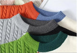FOESCE Men O-Neck Pullovers Knitted Sweaters New Autumn Winter Man Splicing Casual Sweaters Quality Male Loose Pullovers Clothing 4XL