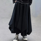 FOESCE Men Y2k Culottes Gothic Harajuku Samurai Pants Hakama Streetwear Fashion Casual Wide Leg Pants Old Money Men'S Clothing 2025 New