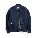 FOESCE Men's Cargo Jacket - Vintage Bomber Baseball Collar Denim Jacket