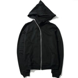 FOESCE Men's New Hoodies Zipper Cardigan Harajuku Black Sweatshirts Swag Style Skateboard Hip Hop Streetwear Hooded Cloak Jacket Coat