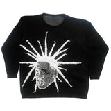 Men's Vintage Knit Sweaters Fall/Winter Pullover Sweater Turtleneck Unisex Y2K Harajuku Oversized Sweater Print Chic Aesthetics