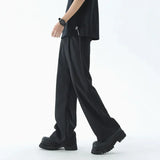 FOESCE Men's Wide Leg Pants Thin Man Black Comfortable Pant Summer Casual Streetwear Loose Trouser Japanese 5XL Trendy Fashion