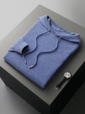 FOESCE New Autumn Winter Men's Cashmere Hoodie Sweater 100% Merino Wool Hooded Pullover Large Size Knitwear Quality Soft Casual Jumpers