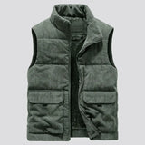 FOESCE New Winter Fashion Wool Vest Male Cotton-Padded Vests Coats Men Sleeveless Vest Jackets Warm Waistcoats Clothing Plus S-6XL