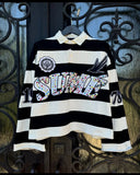FOESCE Oversized Letter Embroidery Hot Diamond Pattern Polo Shirt New Double Layer Long Sleeved Graphic T Shirt Sweatshirt Streetwear