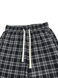 FOESCE Plaid Pattern Joggers, Men's Casual Loose Fit Waist Drawstring Pants For Spring Summer