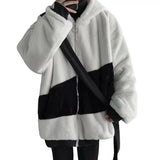 FOESCE Popular Baggy Sweatshirt Coat Autumn Winter Men Sweatshirt Loose Fluffy Hooded Jacket Sweatshirt Coat  Coldproof