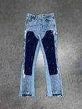 Punk High Street raw edge micro-trumpet skinny jeans Men Y2k Pants 2024 new biker rock style low-rise stretch floor length pants