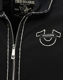 FOESCE Retro Trendy Brand America Streetwear Jacket Black Harajuku Loose Letter Embroidery Motorcycle Uniform Fashion Men Clothing Coat