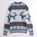 Christmas Sweater Men Autumn Turtleneck Pullovers Spacious Print Patchwork Jumpers Warm Knit Oversized Loose Sweater Unisex