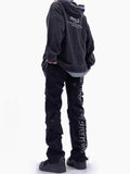 FOESCE American Style Vibe Pants High Street Fashion Brand Jiangsu Zhejiang Shanghai Wear Yabi Windbreak Hole Jeans Men's Slim Fit Slim