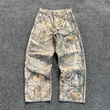 Foesce Baggy Denim Pants Y2k Jeans New Fashion America Street Camouflage Pattern  Women Clothing High Waist Straight Leg Wide Leg Jeans