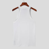FOESCE 2025 Fashion Men Tank Tops Solid O-neck Sleeveless Skinny Tops Tees Vacation Casual Vests Streetwear Men Sexy Fitness Camisole