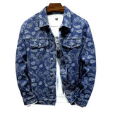 FOESCE Blue Denim Jacket Men's Single-breasted Lapel Denim Jackets Black Gray Fashion Casual Coat Spring and Autumn Male Cotton Overcoa