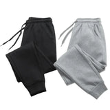 FOESCE Mens Casual Pants Autumn Winter Fleece Sweatpants Men Running Jogger Sports Gym Trousers Fashion Solid Color Workout Long Pants