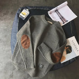 Foesce Casual Pullover Hombre Fashion Sweater For Men Warm Solid High-Quality New Spring Autumn Long Sleeve Male Fit Youth V-Neck