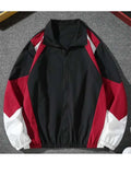 FOESCE Men's color-blocked jacket, lightweight, casual, travel, windproof and wear-resistant, high-quality fabric, boyfriend gift