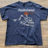FOESCE Radiohead Kid A Album Tour Rare Navy Blue T-Shirt Short Sleeve T-Shirt Men Women Same High Quality Cotton Summer