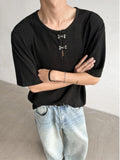 FOESCE ay U-Ne ort Sve Knitted f Sve T-irt Korean Sle Faionable Casual Top Breathable Summer Tee for Teens