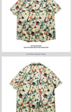 FOESCE 2025 Hawaii floral shirt men's new summer travel youth couple short sleeved shirt thin short sleeved shirt men's