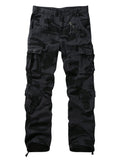 FOESCE Men's Casual Cargo Pants Camo Pants Combat Work Pants with 8 Pockets(No Belt)