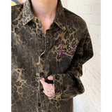Leopard Casual Men's Shirts Social Shirts For Men Clothing Long Sleeve Printed Shirt Man Top Cool Things 3XL 2024 Autumn New
