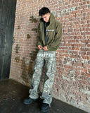 Y2K Retro Fashion Camouflage Cargo Pants Men Streetwear Baggy Jeans Wide Leg Straight Trousers Multiple Pockets Denim Pants