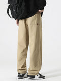 Foesce 2024 New Summer Men's Pants Korean Fashion Wide Leg Slacks Breathable Cotton Straight Cargo Pants Men Casual Loose Trousers