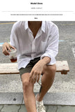 FOESCE 2025 European Style Premium Linen Shirt, Comfortable Men's Loose and Breathable Workwear Shirt UPF50+sun Protection