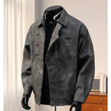 FOESCE Pink Leather Jackets for Men Solid Hip Hop Punk High Street Faux Leather Coat Male Clothing Fashion
