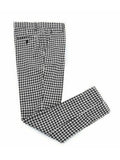 FOESCE High Quality Houndstooth Men's Casual Suit Pants Length Trousers Men Plaid Slim-fit Straight Business Formal Suit Trousers