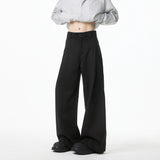 FOESCE Spring 2025New Design Patchwork Casual Trousers man Loose Wide Leg Waist Comfort Stretch Elastic Athleisure Pants Travel Fashion