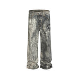 FOESCE Camouflage Speckled Digital Printed Jeans for Men and Women Straight Casual Baggy Denim Trousers Ropa Hombre Loose Cargo Pants