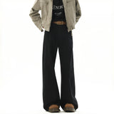 FOESCE American Style Vintage Wide Leg Cargo Pants Men's Baggy Fashion High Street Overalls Coffee Streetwear Male Mopping Trousers