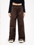 FOESCE Summer fashion trend retro personality Y2K hip-hop street trend Harajuku casual wide leg straight leg loose sports pants