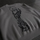 FOESCE Fashionable men's and women's new Gothic Y2K retro knitted street top Harajuku pullover punk EMO hip-hop sweater