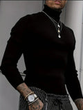 Autumn and Winter New Men's All-match Turtleneck Sweater Slim Men's Casual Pullover Sweater Men Clothing