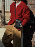 FOESCE Trendy Casual Knitted Sweater Korean Sle Turn-down Collar Open Cardigan Dongdaemun Men's Autumn Long Sve  Color