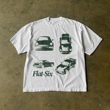 FOESCE Car Fashion Print O Neck Vintage T Shirt Womens Graphic T Shirts Oversize Loose Short Sleeved Clothing Y2k T Shirts for Men