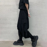 FOESCE Y2k Gothic Style Big Pocket Ribbon Harem Pants 2025 New Fashion Personality Daily Casual Dark Style Eight-Point Trousers Unisex