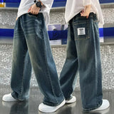 FOESCE Teenage Baby Boys Clothes Jeans Spring Autumn Kids Casual Jeans for Big Boy Child Fashion Vintage Trousers Cotton Sweatpants