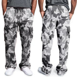 FOESCE Men's Multi-Pocket Functional Work Pants Casual Tactical Pants Men's Outdoor Loose Straight Casual Training Pants