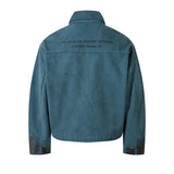 FOESCE Streetwear Washed Painted Autumn Windbreaker Jackets Mens and Women Turn Down Collar Baggy Clothes Oversized Loose Outwear Coats