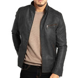 Men's PU Leather Jacket Men's Youth Stand Collar Punk Mens Motorcycle Leather Jacket Men Fashion Chaqueta De Los Hombres